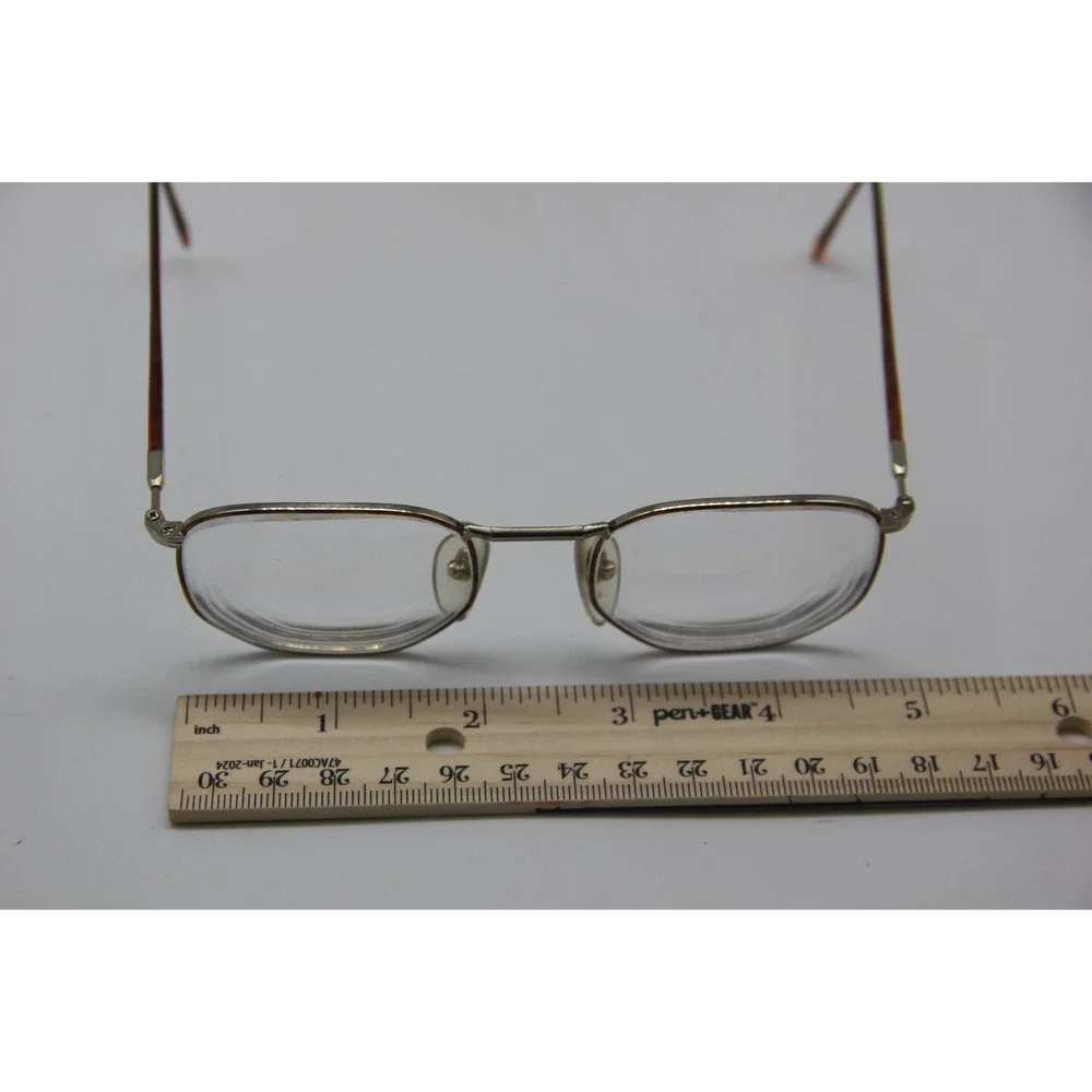 Vintage Tortoise Shell Gold Tone Metal Eyeglass Frames Hexagonal Lenses